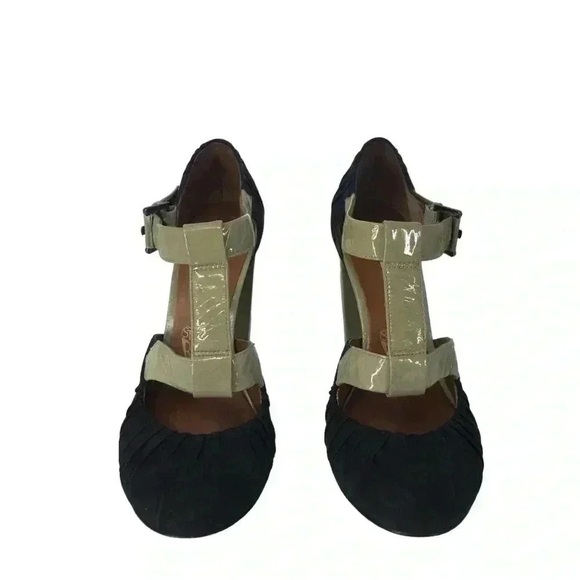 MODERN VINTAGE HEELS WOMENS 7.5 SUEDE PLATFORM PUMPS RETRO GLAM STYLE - Picture 15 of 15